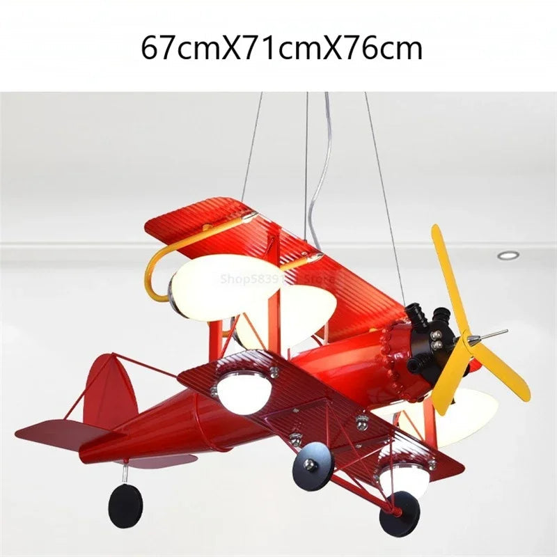 suspension led pour enfants en forme d'avion nordique moderne