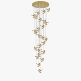 suspension à led pour escalier design créatif et rotatif