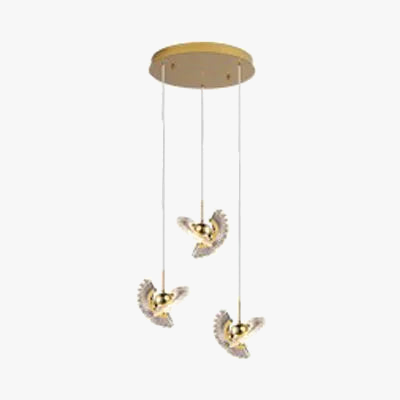 suspension à led pour escalier design créatif et rotatif