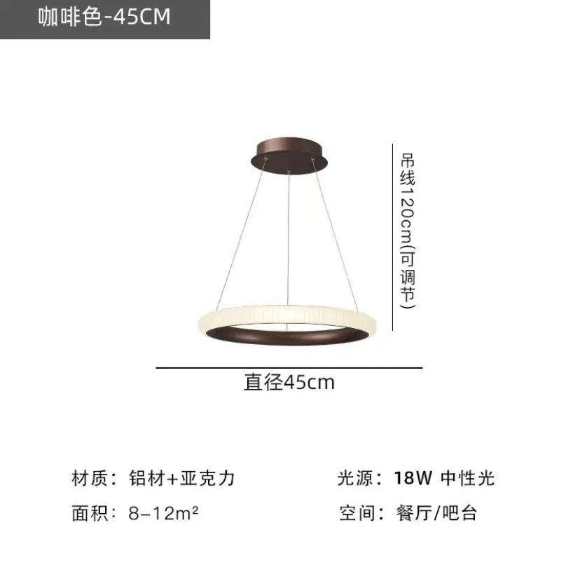 suspension led ronde art déco pour un éclairage élégant