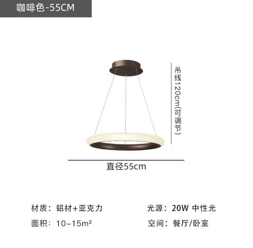 suspension led ronde art déco pour un éclairage élégant