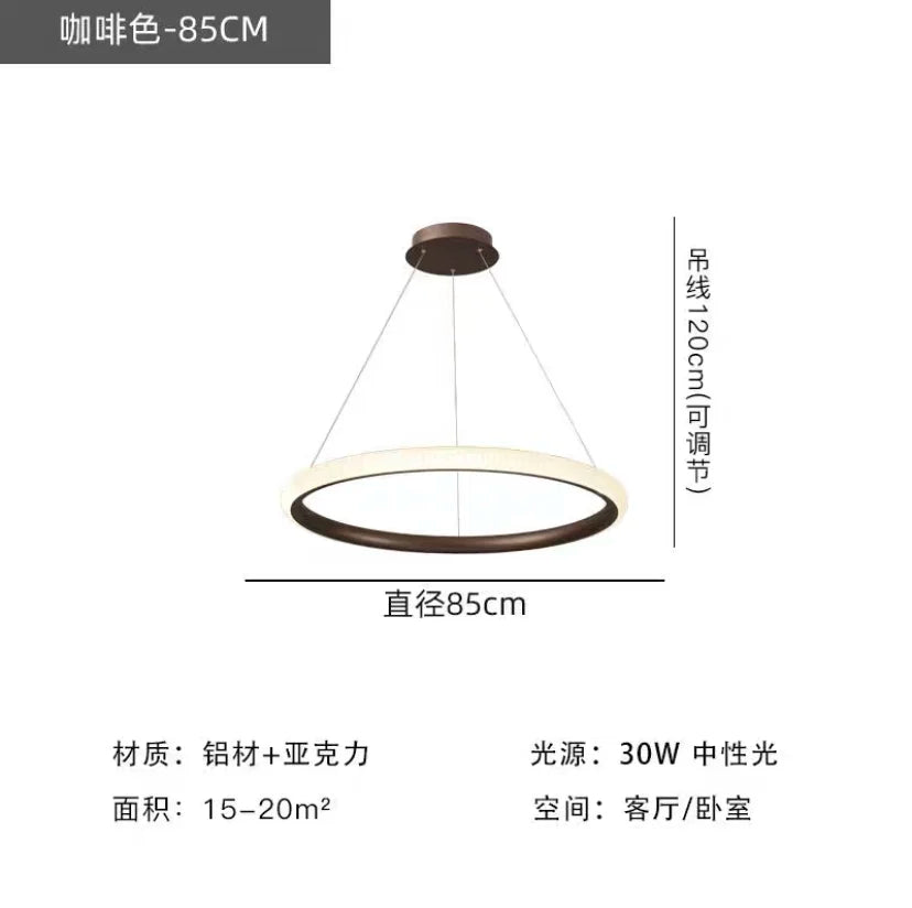 suspension led ronde art déco pour un éclairage élégant
