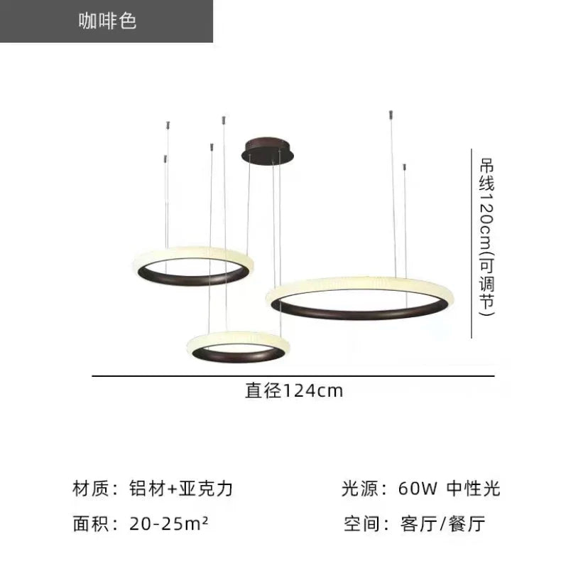 suspension led ronde art déco pour un éclairage élégant