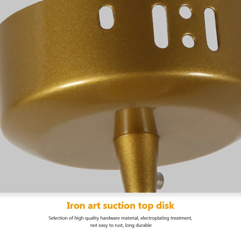 suspension LED ronde en métal design moderne fil réglable livraison artistique