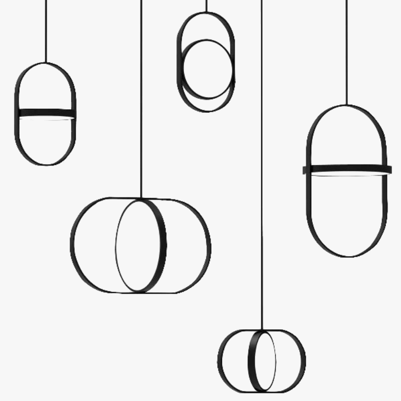 suspension led rotative design pour café bar restaurant et hall