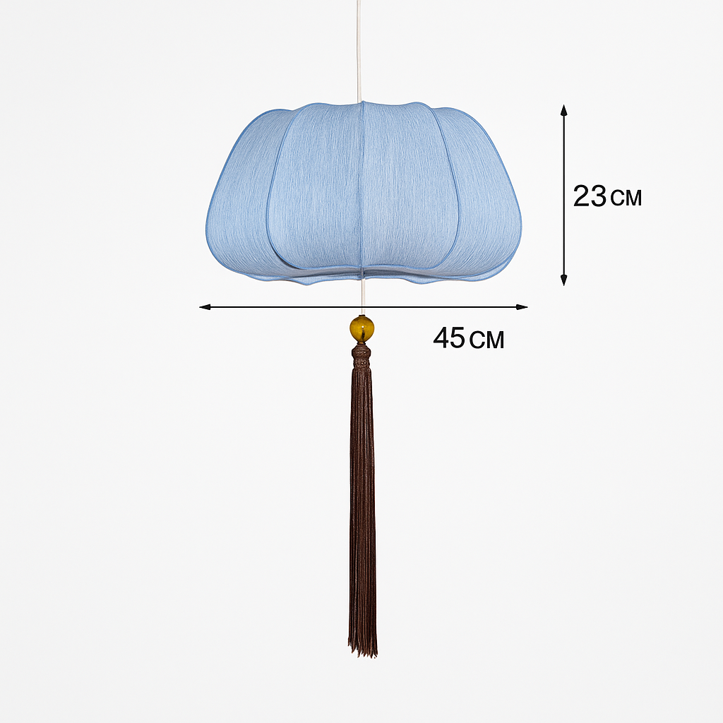 Suspension LED style chinois en tissu