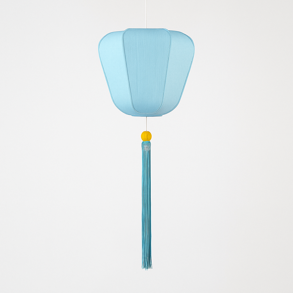 Suspension LED style chinois en tissu