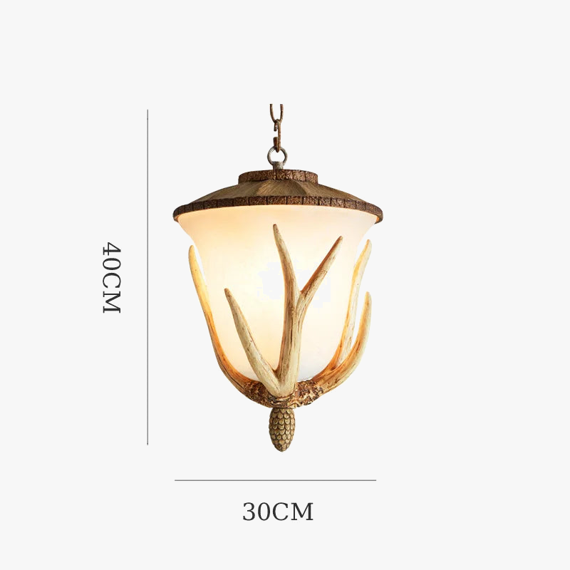suspension LED style rural européen corne de cerf