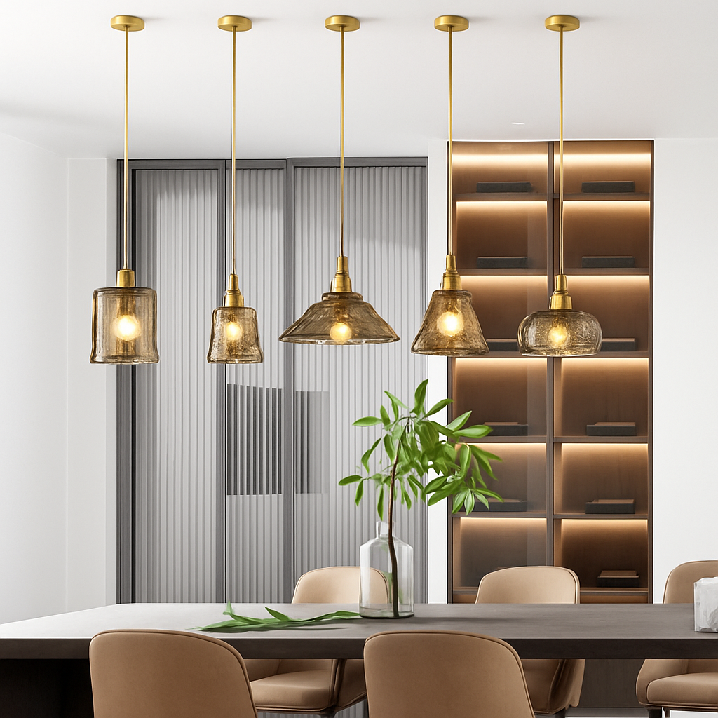 Suspension LED style vintage en verre Dolkie