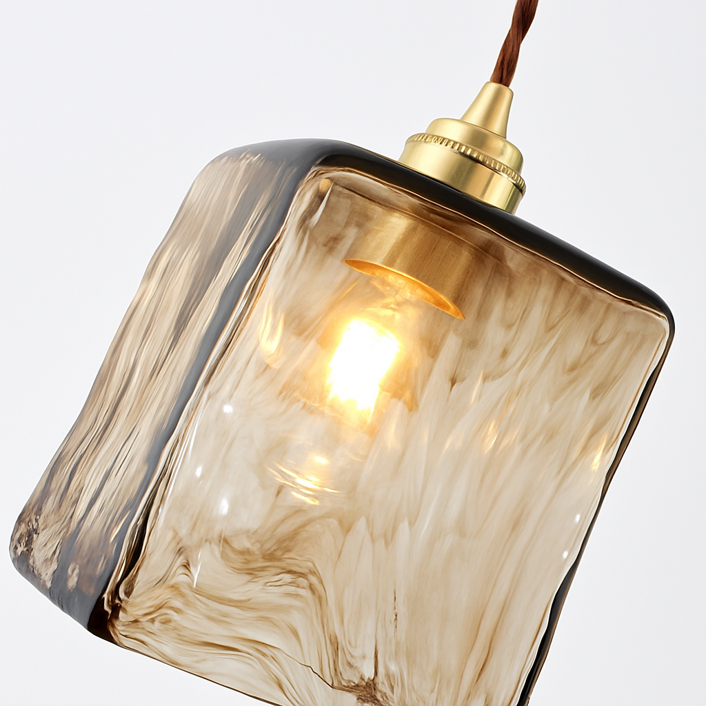 Suspension LED style vintage en verre Dolkie