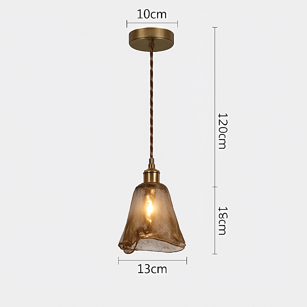 Suspension LED style vintage en verre Dolkie