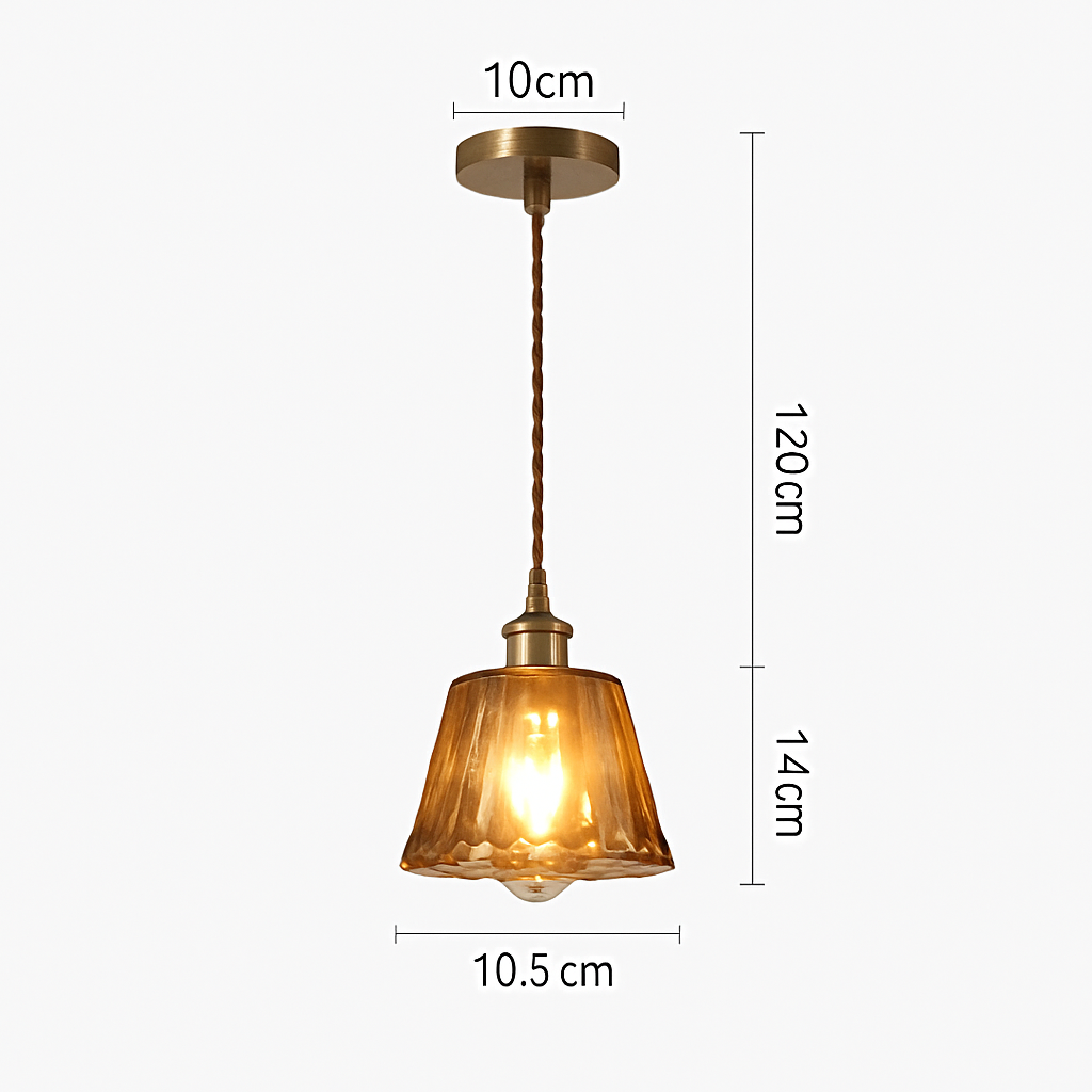 Suspension LED style vintage en verre Dolkie