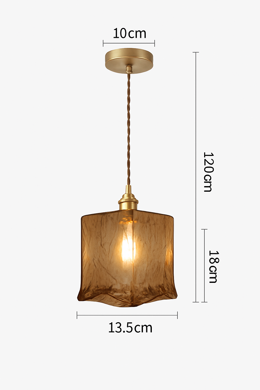 Suspension LED style vintage en verre Dolkie