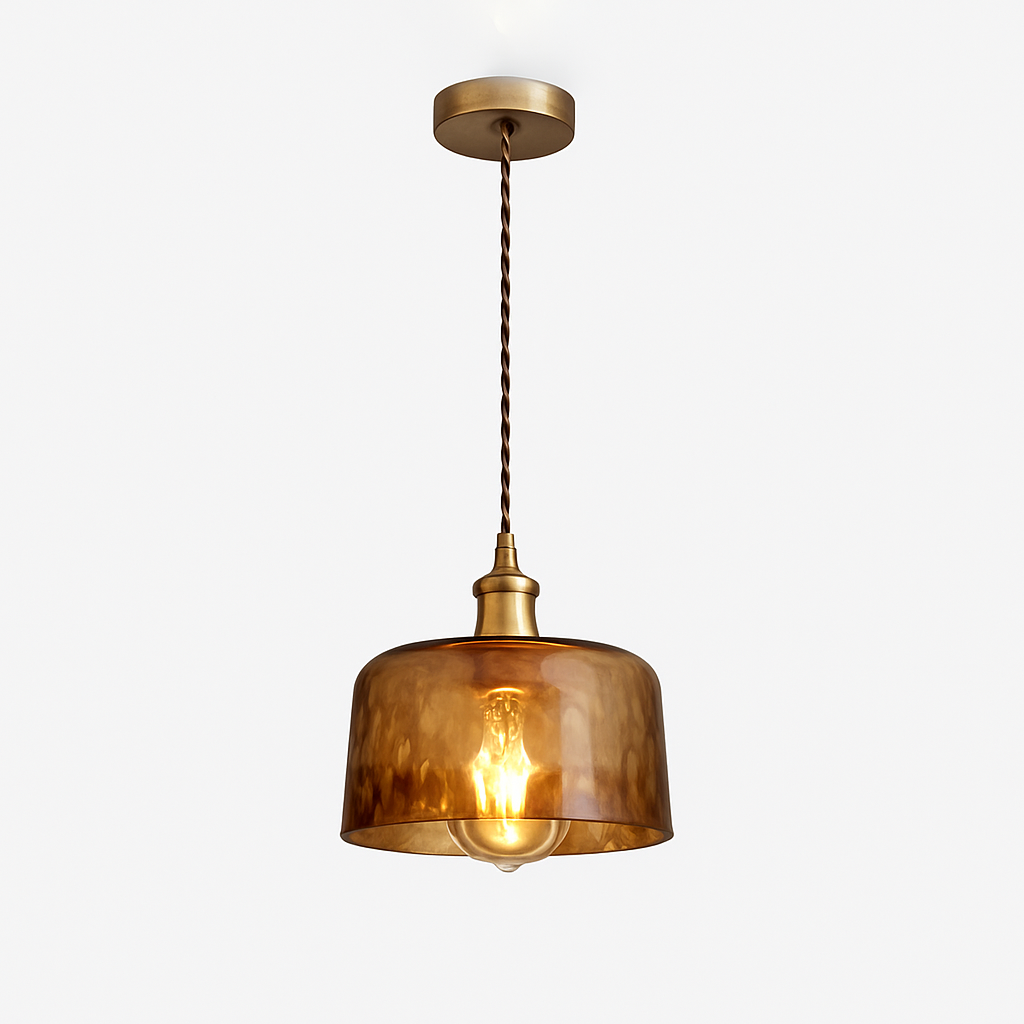 Suspension LED style vintage en verre Dolkie
