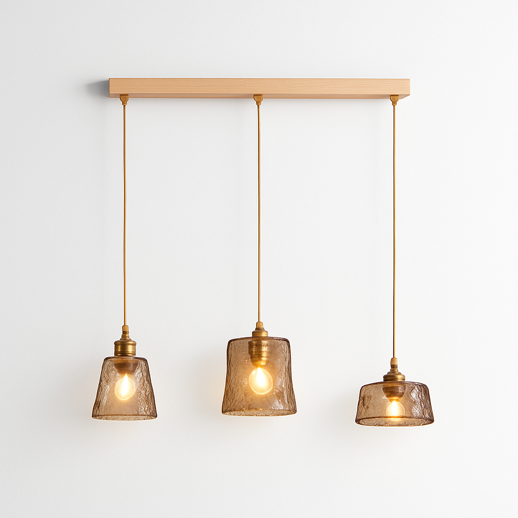 Suspension LED style vintage en verre Dolkie