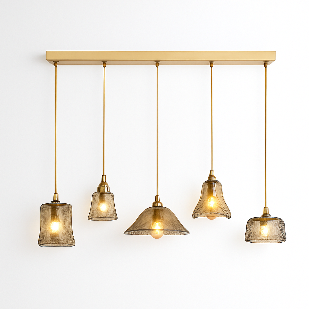 Suspension LED style vintage en verre Dolkie