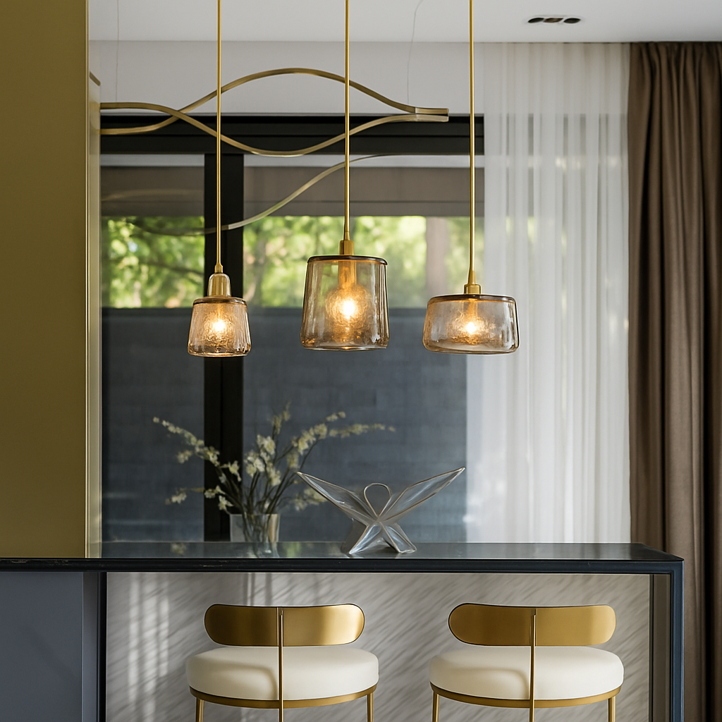 Suspension LED style vintage en verre Dolkie