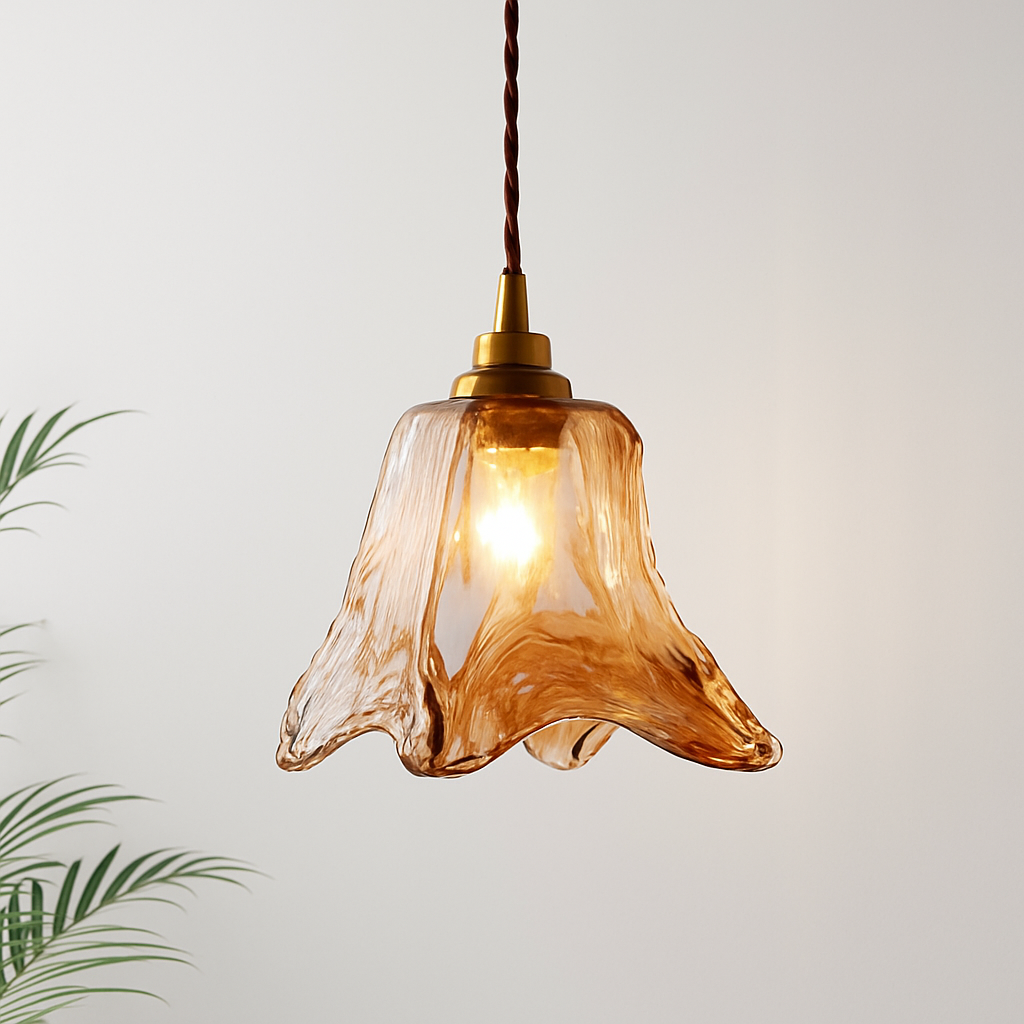Suspension LED style vintage en verre Dolkie