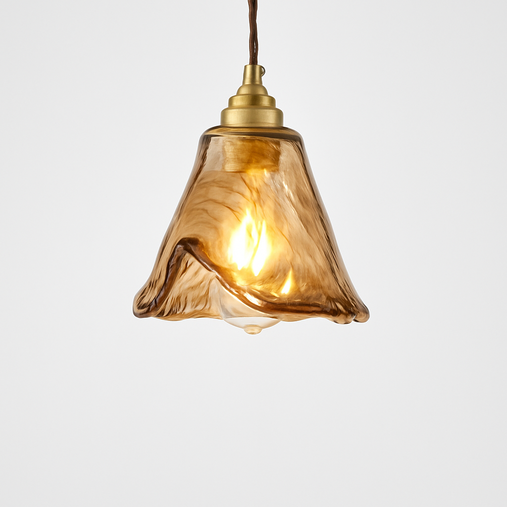 Suspension LED style vintage en verre Dolkie
