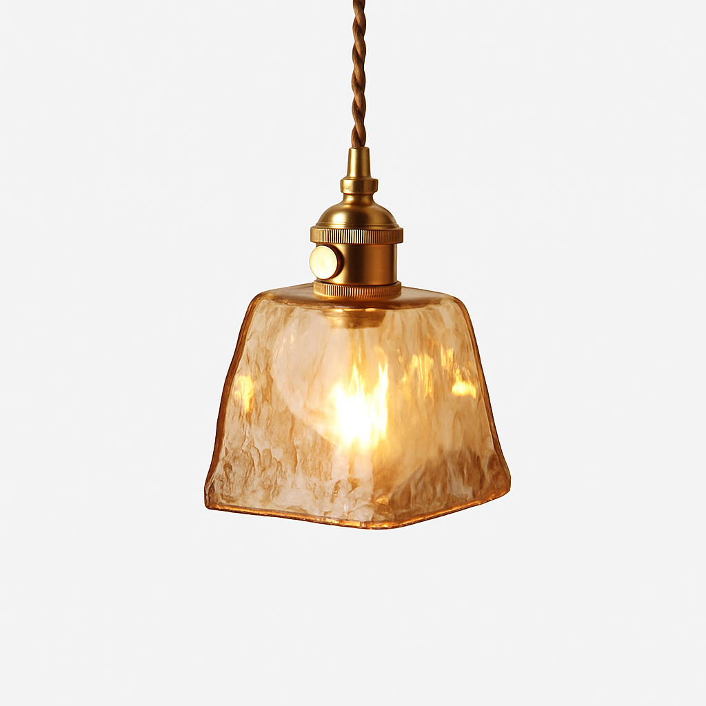 Suspension LED style vintage en verre Dolkie