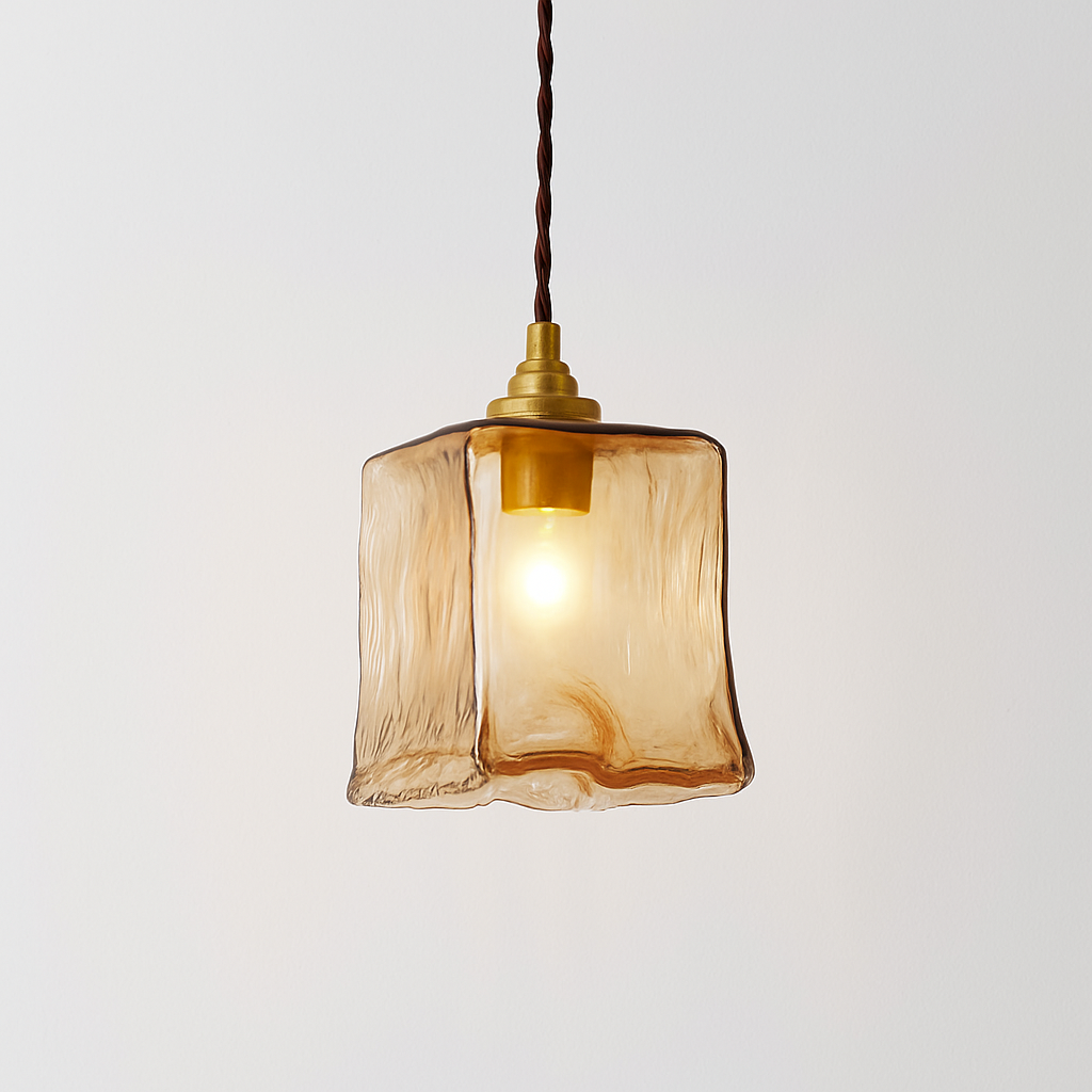 Suspension LED style vintage en verre Dolkie
