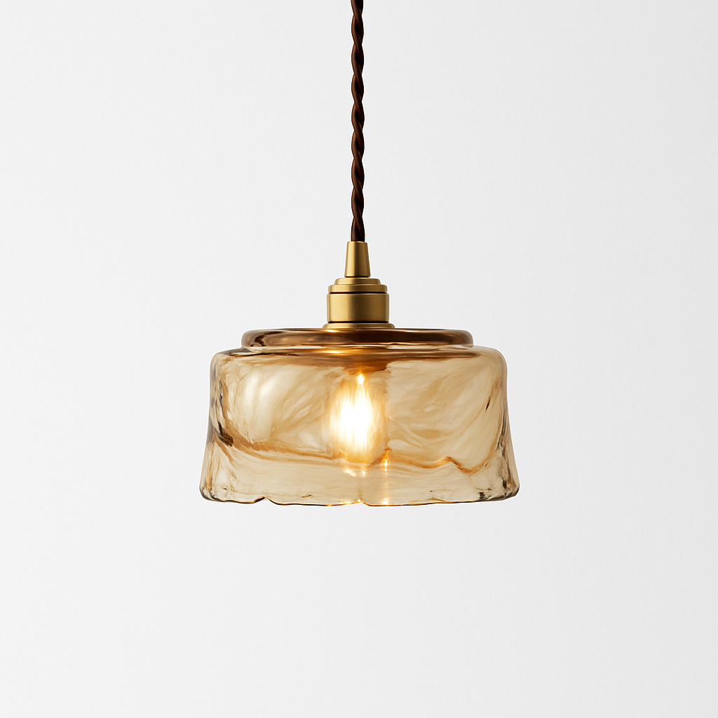 Suspension LED style vintage en verre Dolkie