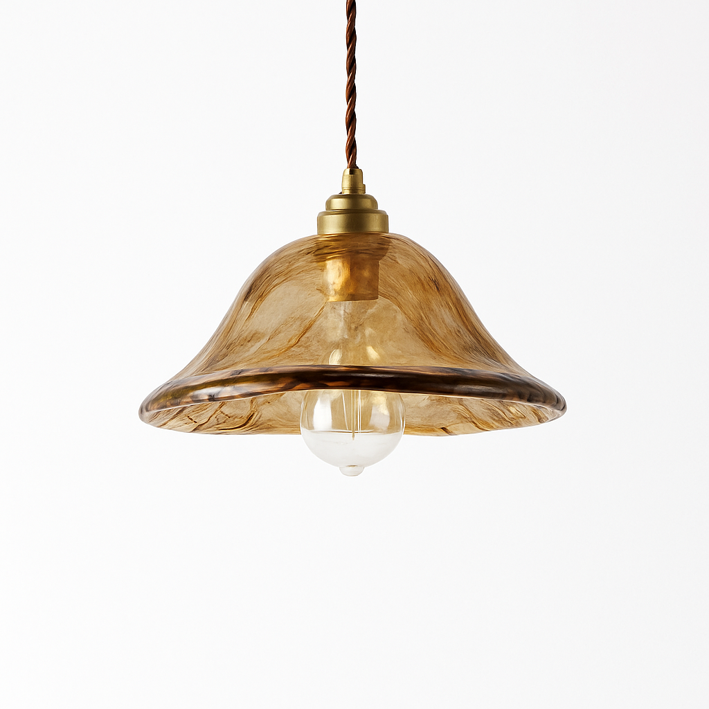 Suspension LED style vintage en verre Dolkie