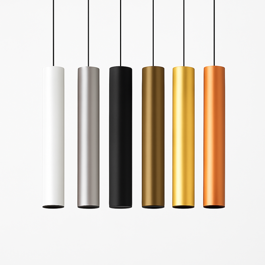 suspension led tube cylindrique pour décoration moderne