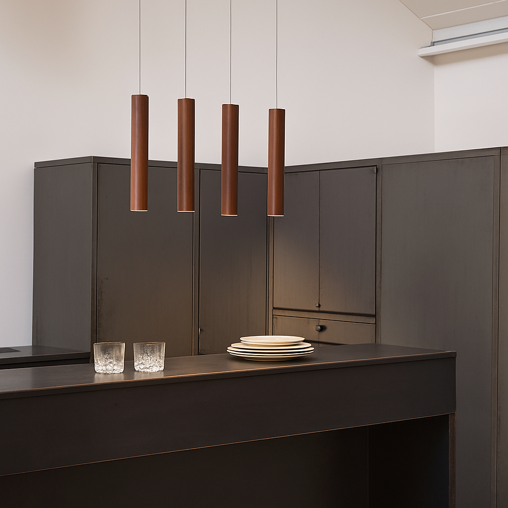 suspension led tube cylindrique pour décoration moderne