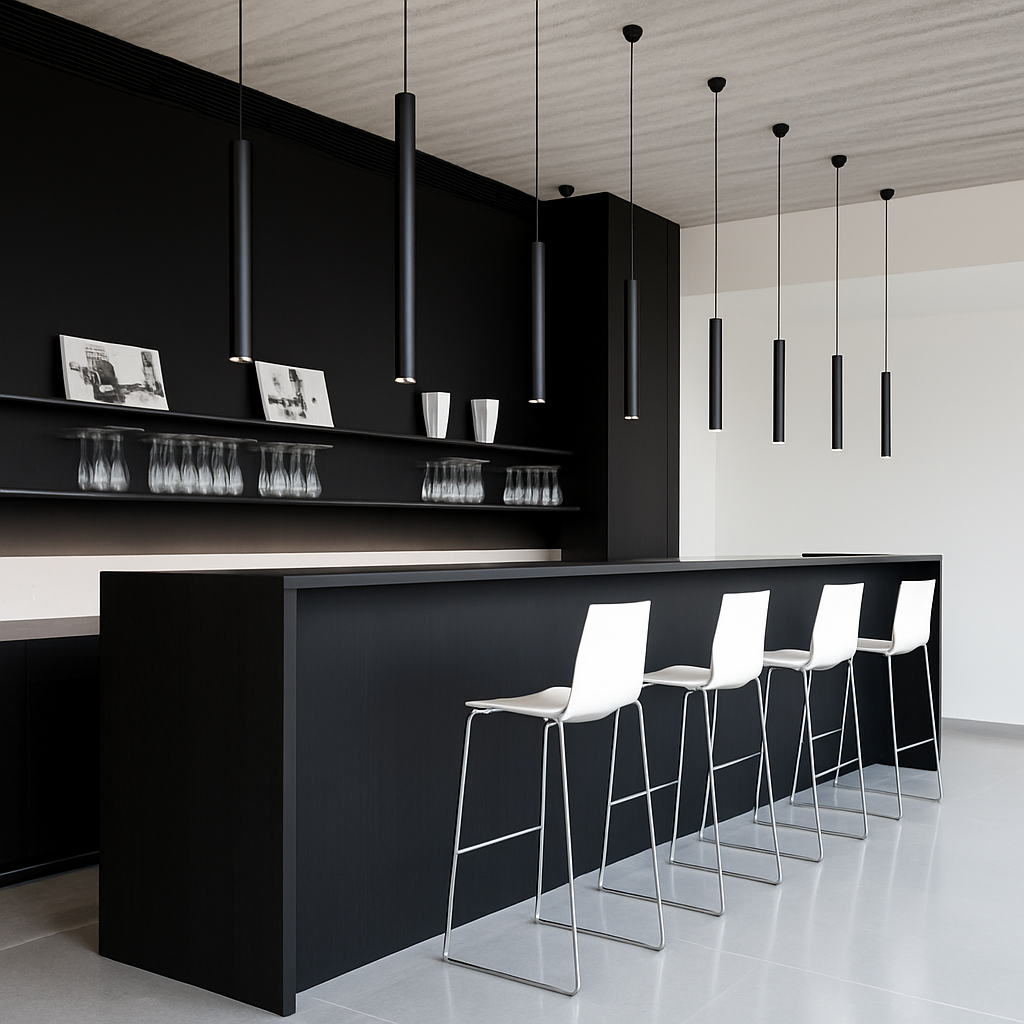 suspension led tube cylindrique pour décoration moderne