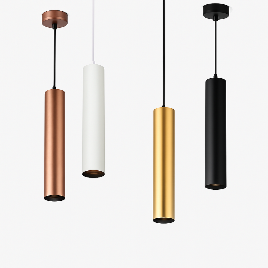suspension led tube cylindrique pour décoration moderne