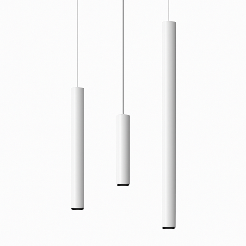 suspension led tube cylindrique pour décoration moderne