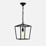 Suspension LED Vintage Loft Lanterne Suspension Hauteur Réglable Luminaire En Fer Pour Restaurant Cuisine Lumières Noires