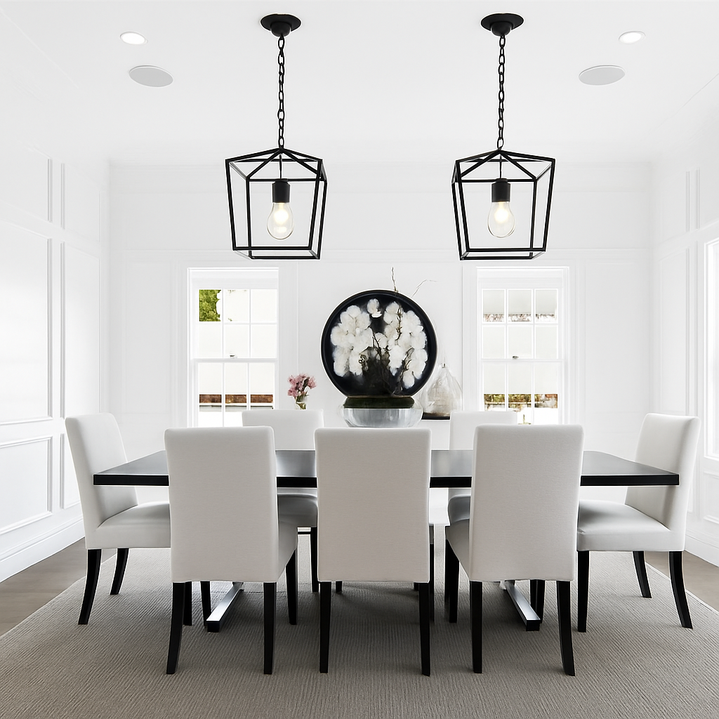 Suspension LED Vintage Loft Lanterne Suspension Hauteur Réglable Luminaire En Fer Pour Restaurant Cuisine Lumières Noires