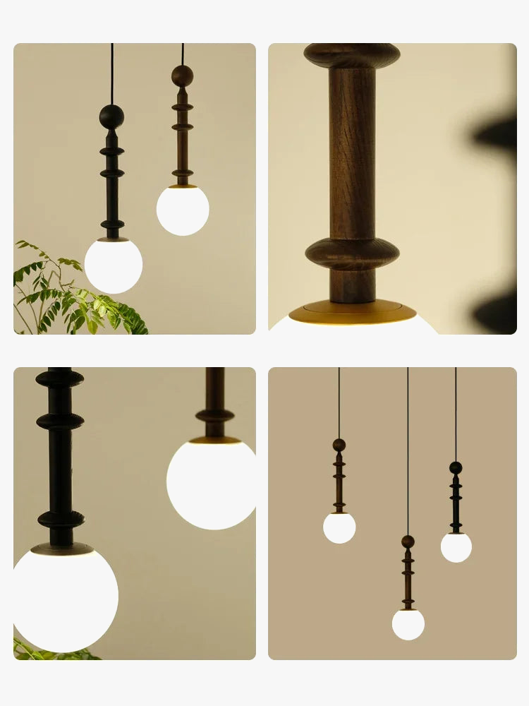 suspension à led vintage médiéval design rétro unique