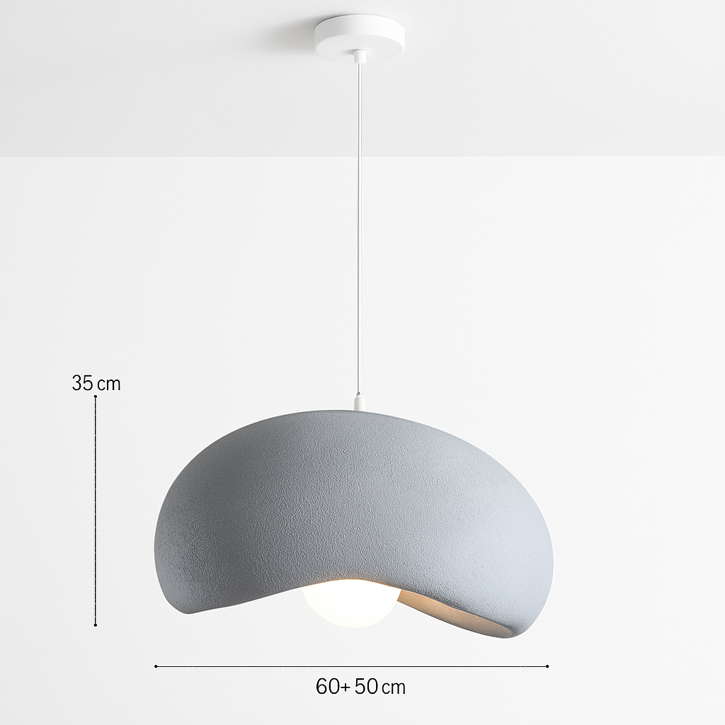 suspension à led wabi-sabi en résine créative pour décoration intérieure