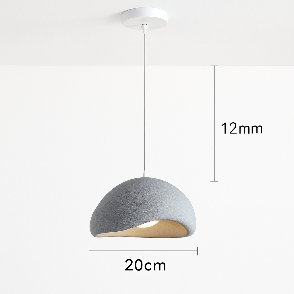 suspension à led wabi-sabi en résine créative pour décoration intérieure