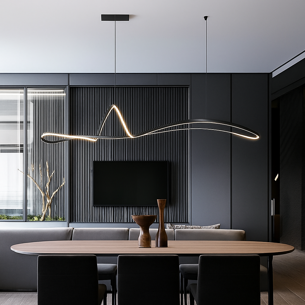 suspension linéaire design pour intérieur moderne et épuré