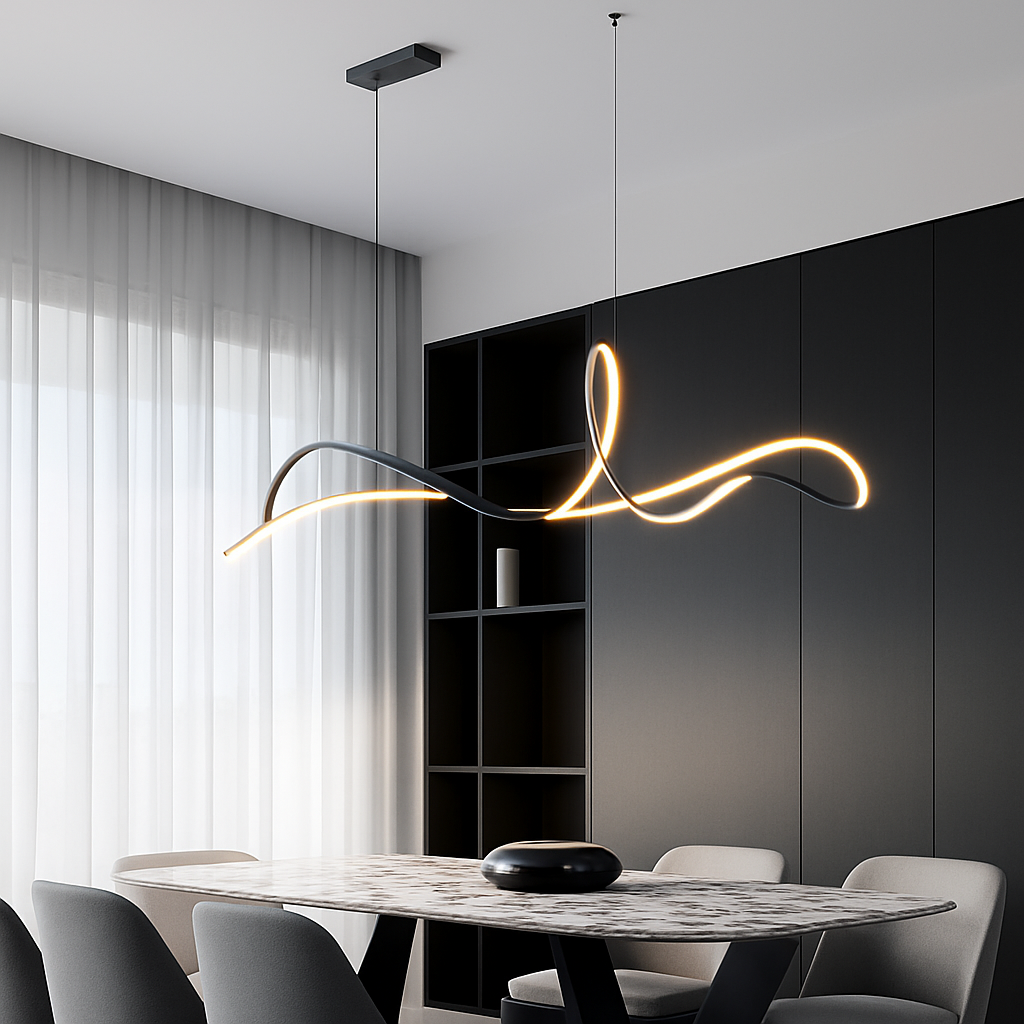 suspension linéaire design pour intérieur moderne et épuré