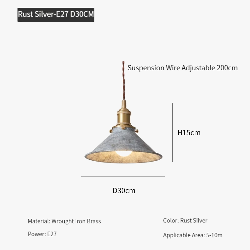 suspension loft luminaire vintage industriel avec abat-jour en métal
