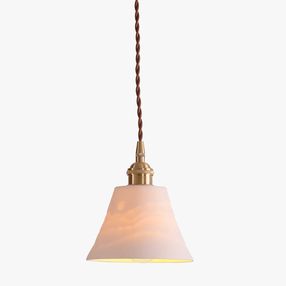 suspension loft style antique led en laiton céramique