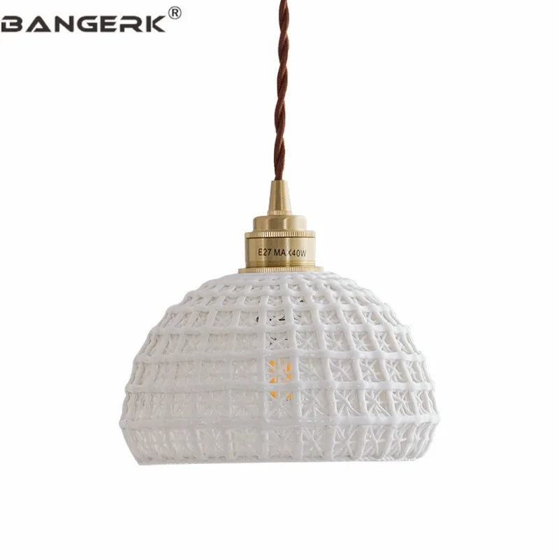 suspension loft vintage en céramique nordique led