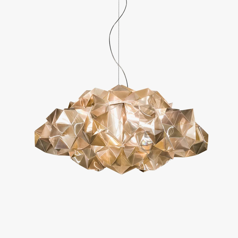 suspension lumière acrylique nuage diamant moderne led personnalisé