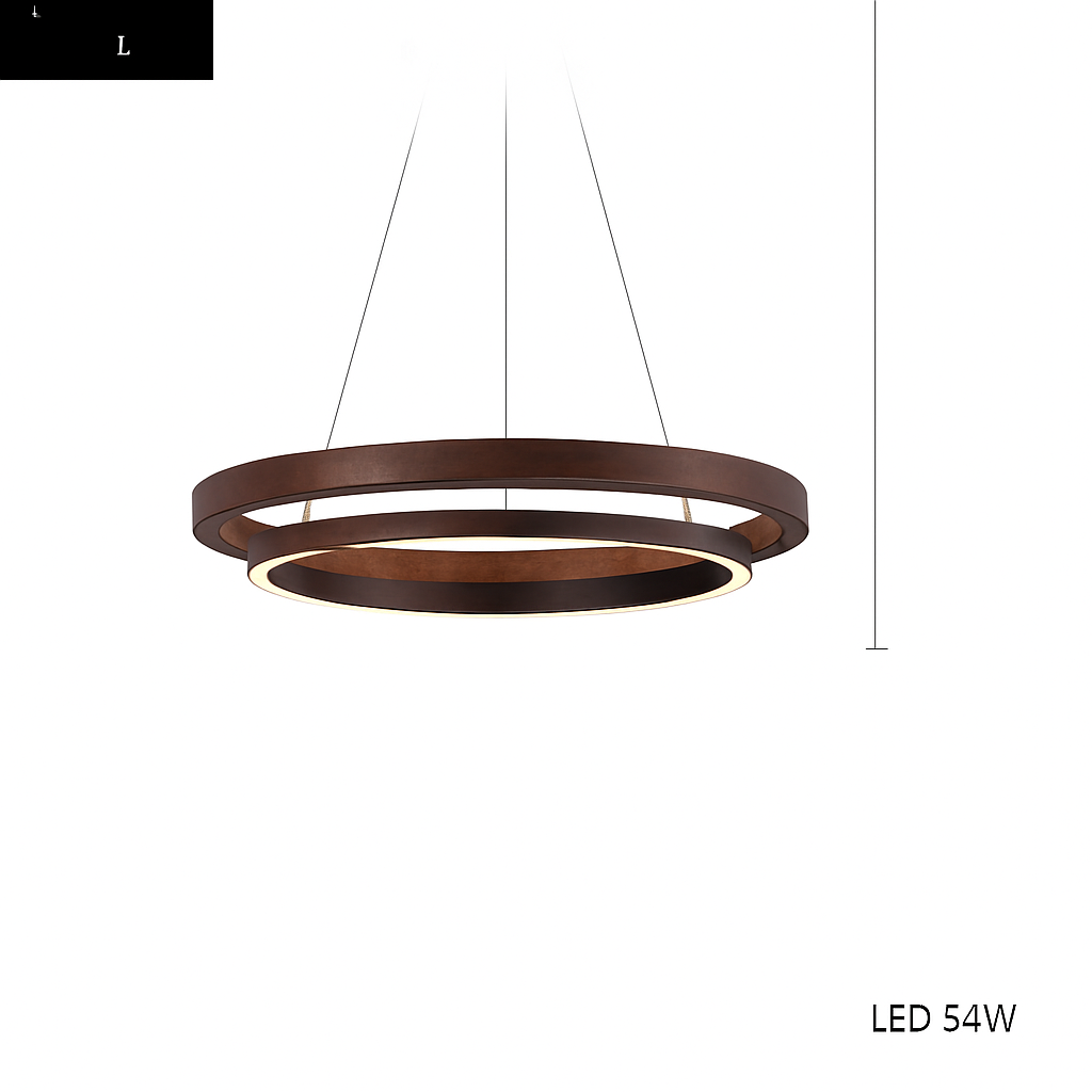 suspension luminaire bois grain rond créatif minimaliste