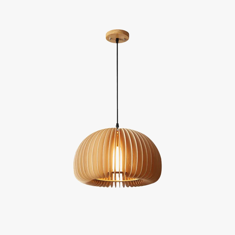 suspension luminaire rétro en bois pour îlot cuisine