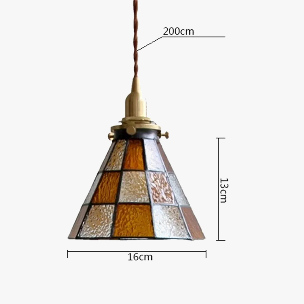 suspension luminaire vintage en laiton et verre pour cuisine