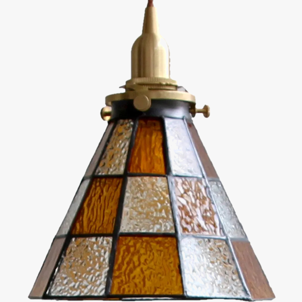 suspension luminaire vintage en laiton et verre pour cuisine