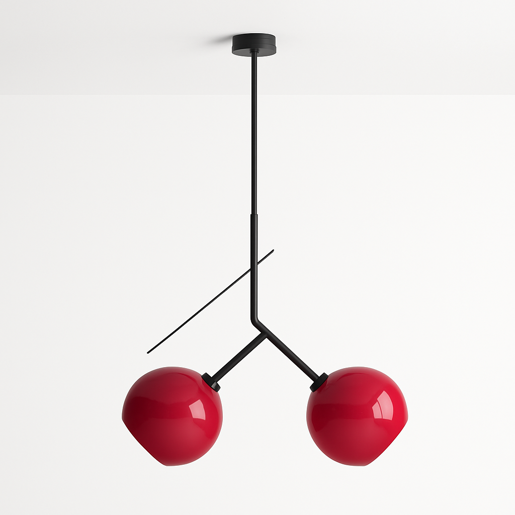 suspension lumineuse cerise originale pour décoration intérieure