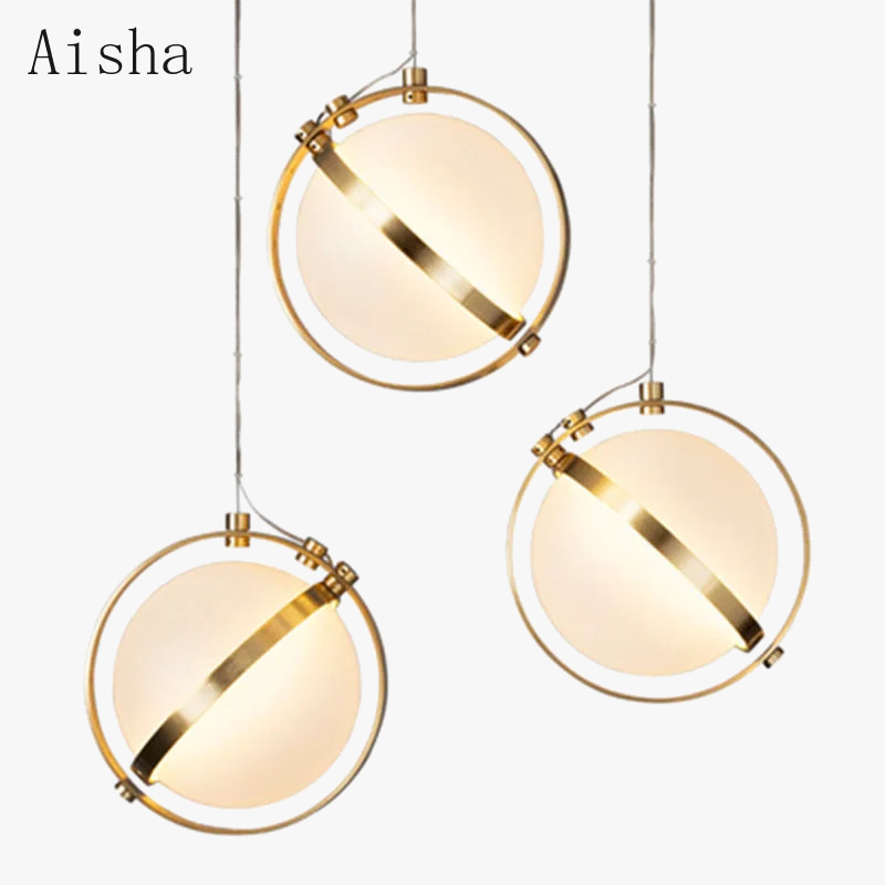 suspension lumineuse créative en forme de terre décorative et luxueuse