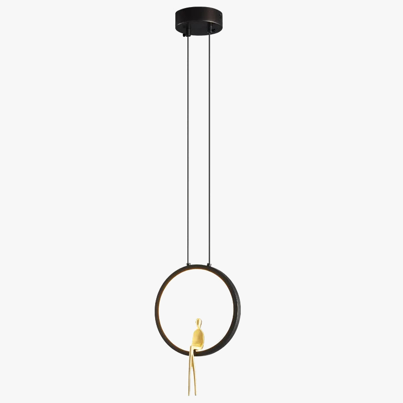 suspension lumineuse en cuivre pour décoration moderne
